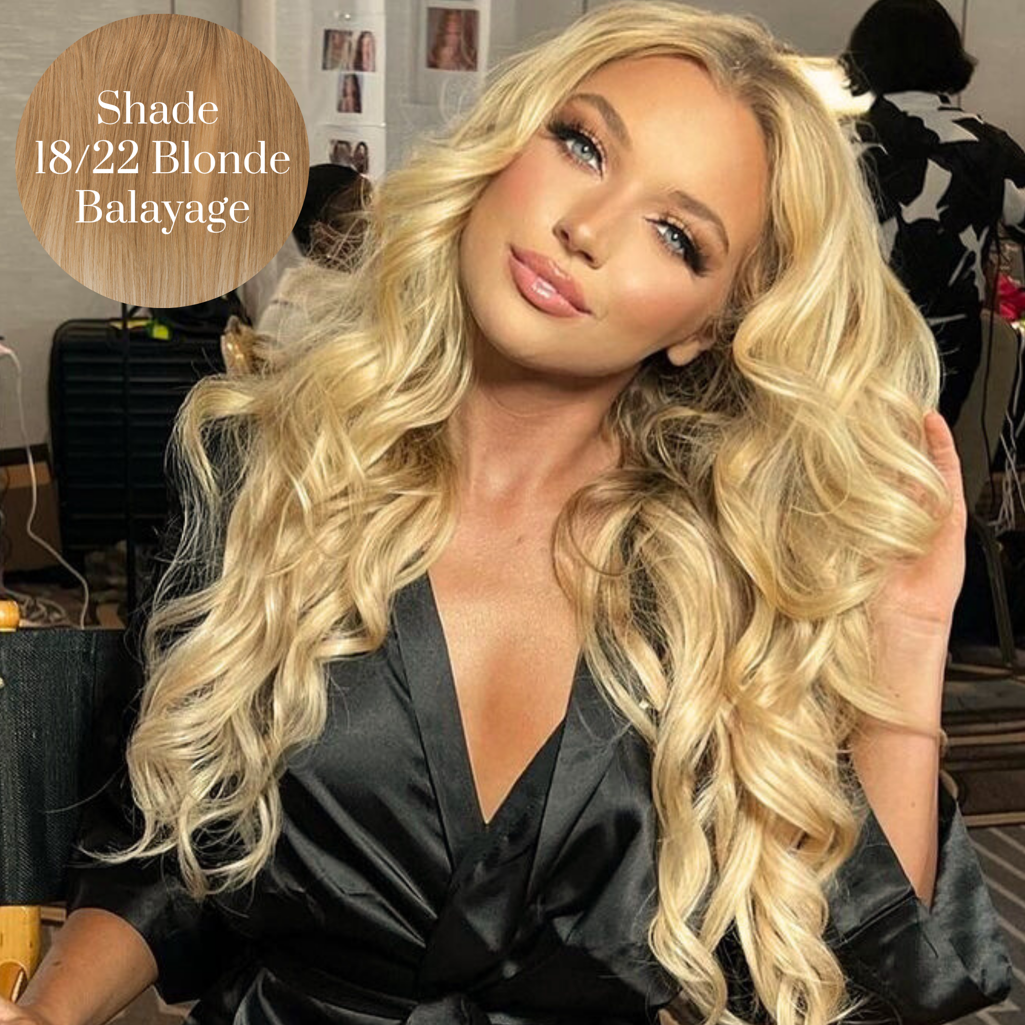18/22 Blonde Balayage Ponytail Hair Extension
