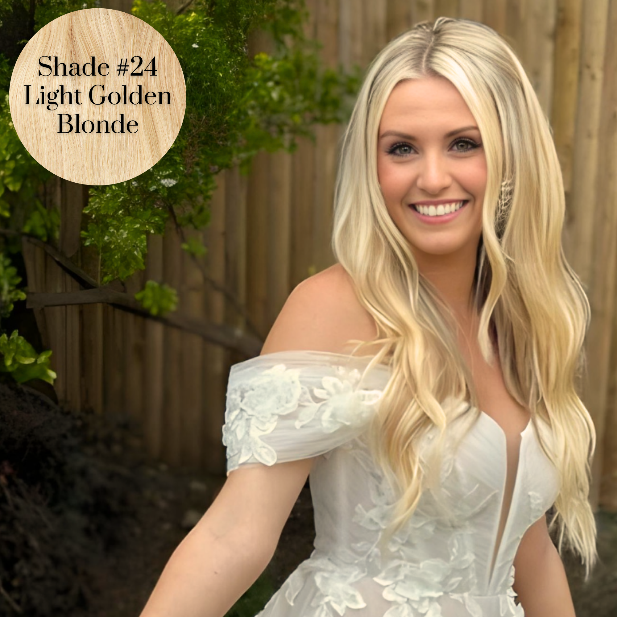 24 Ultra Narrow Clip In Hair Extensions - Light Golden Blonde