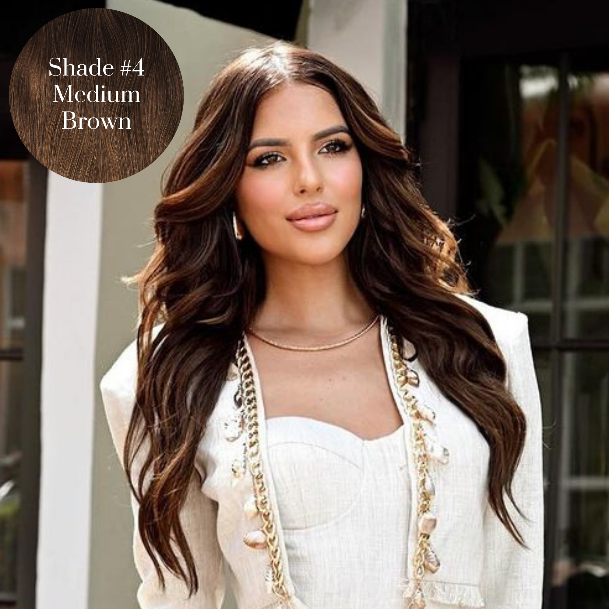 4 Ponytail Hair Extension - Medium Brown