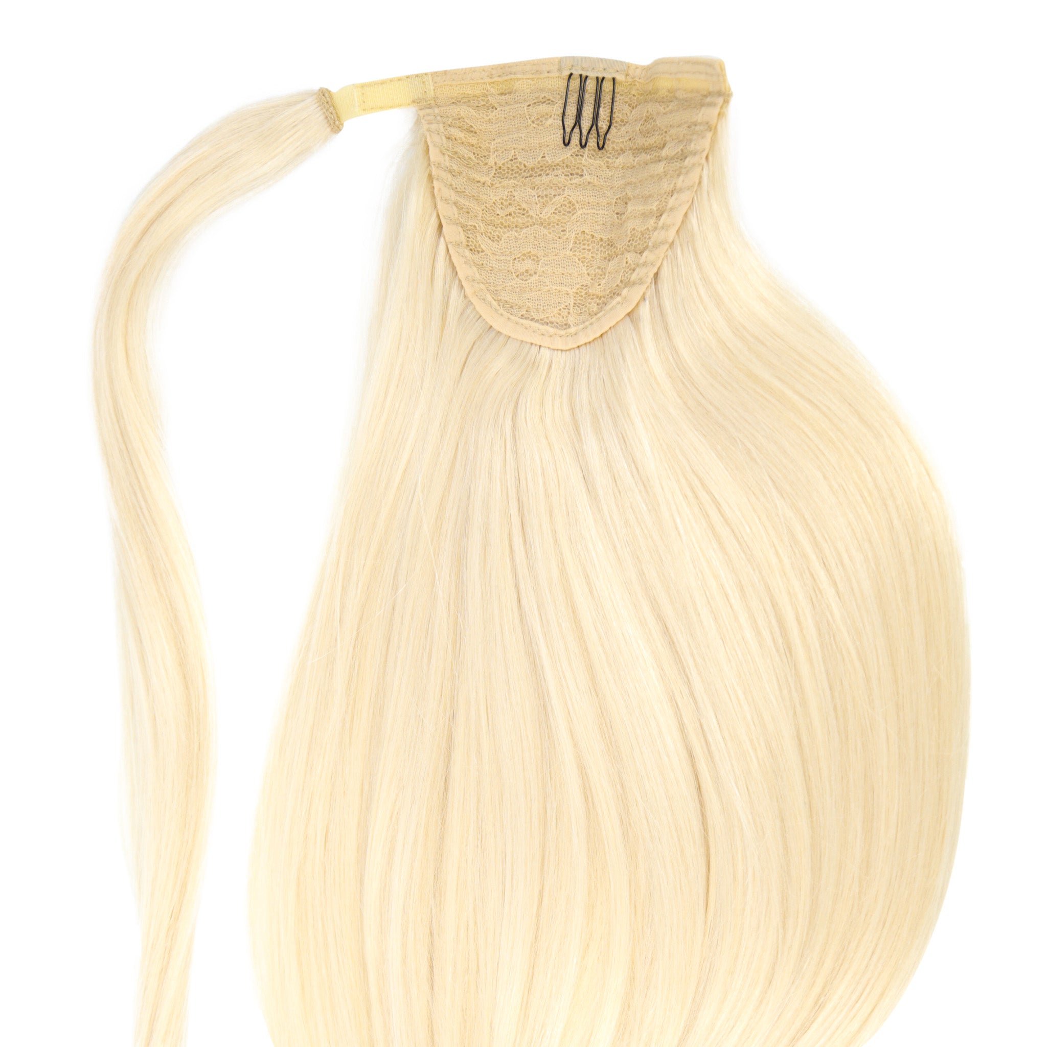 60A Ponytail Hair Extension - Most Platinum Ash Blonde