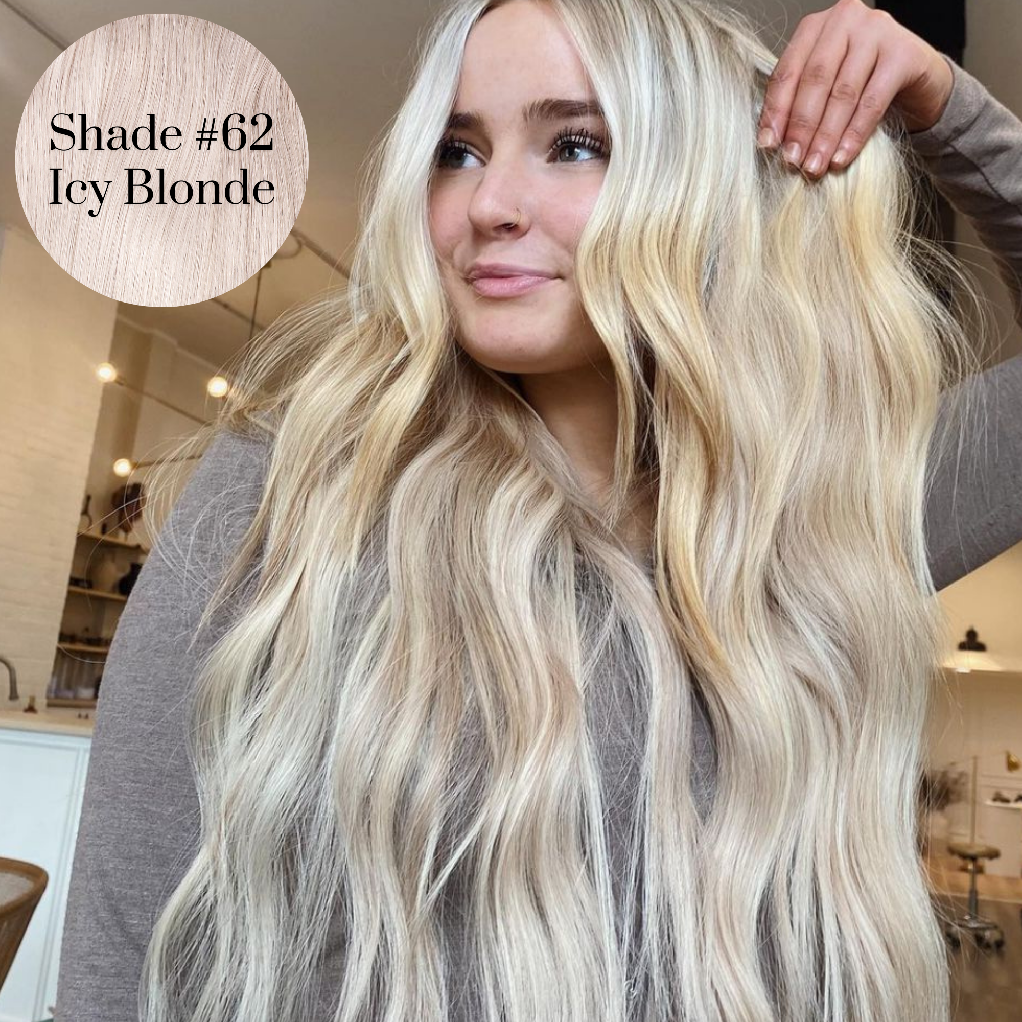 62 Aura Hair Extension - Icy Blonde