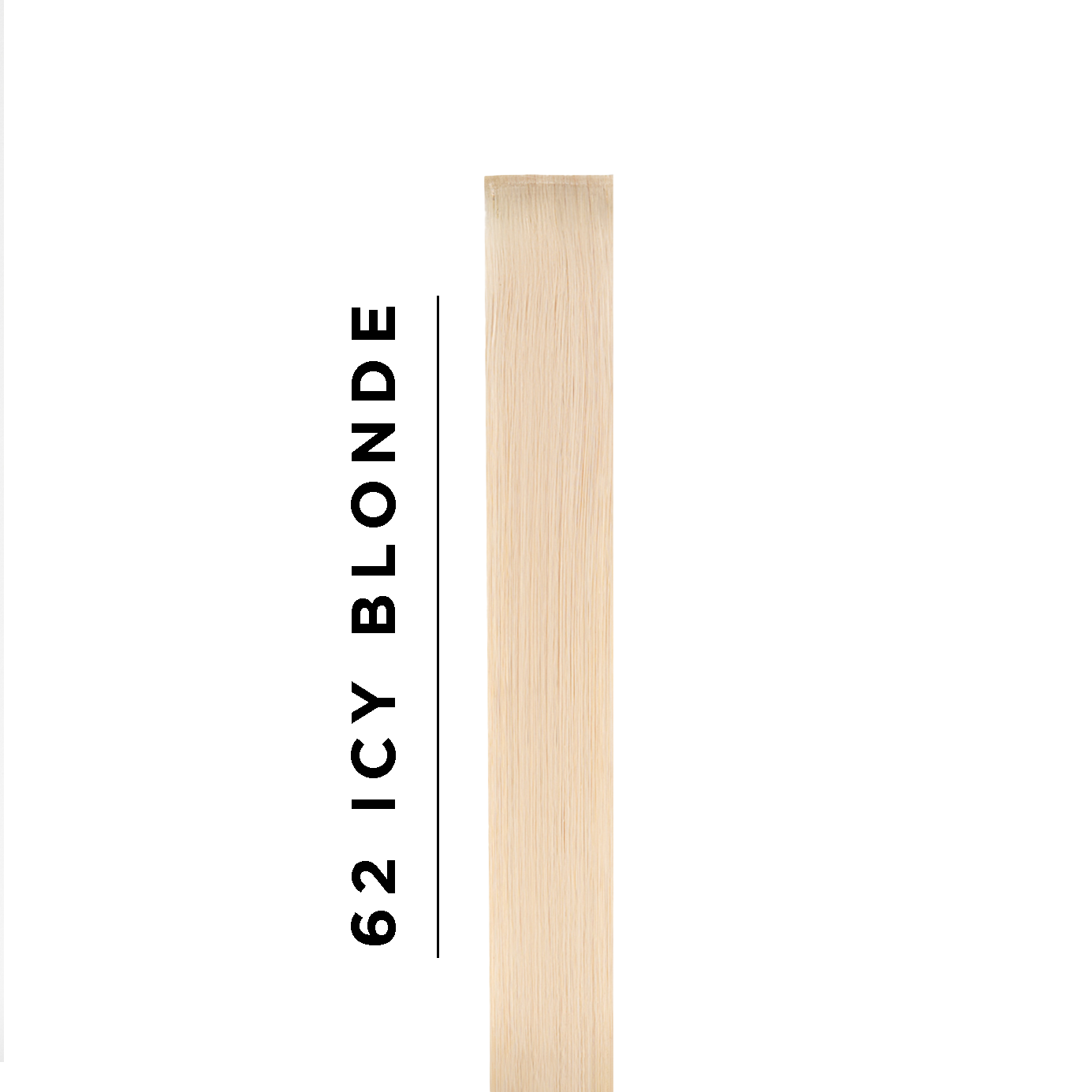 62 Icy Blonde Sample Clip In Hair Extension