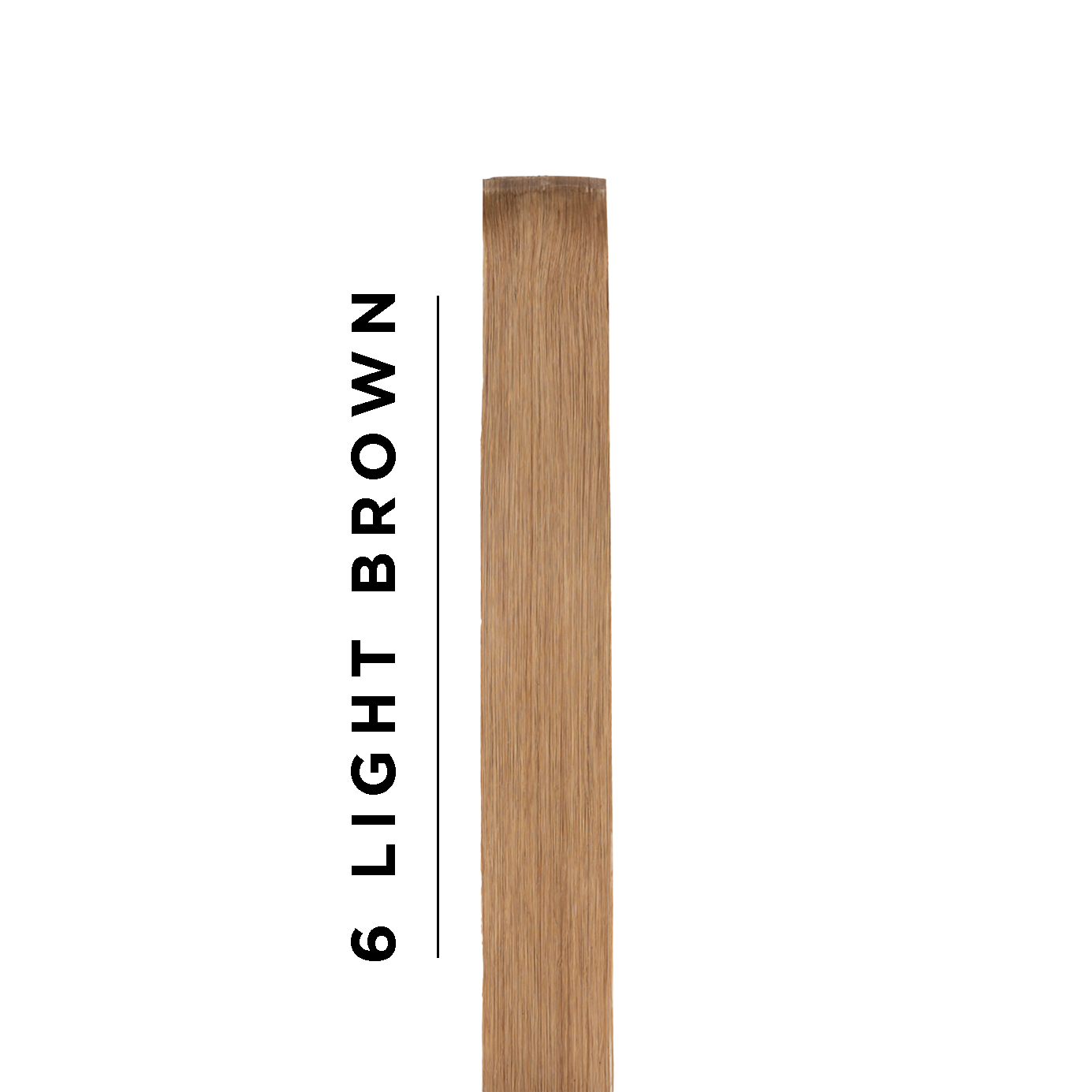 6 Light Brown Sample Clip In Hair Extension