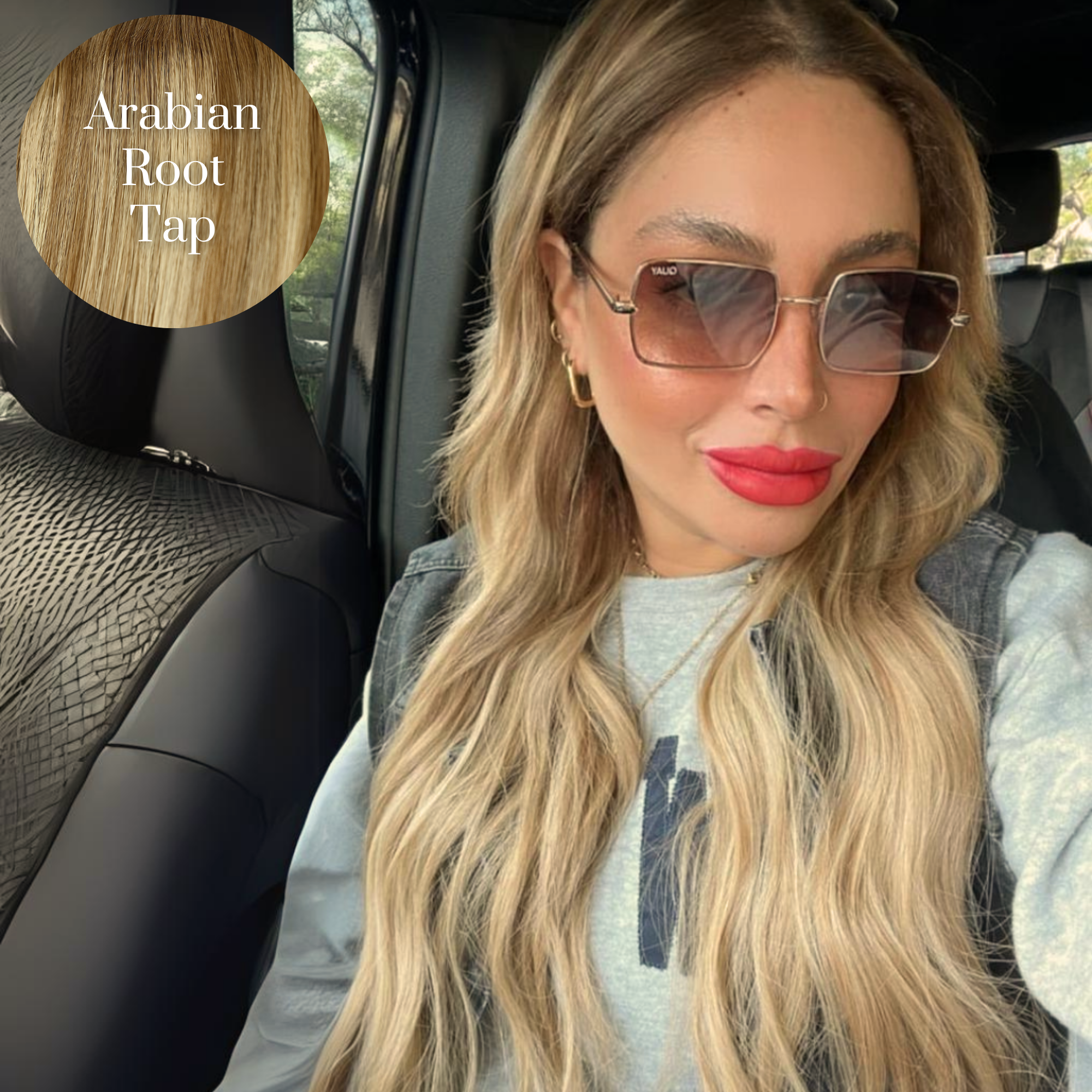 Arabian Root Tap Ponytail Hair Extension - Warm Brown Golden Blonde