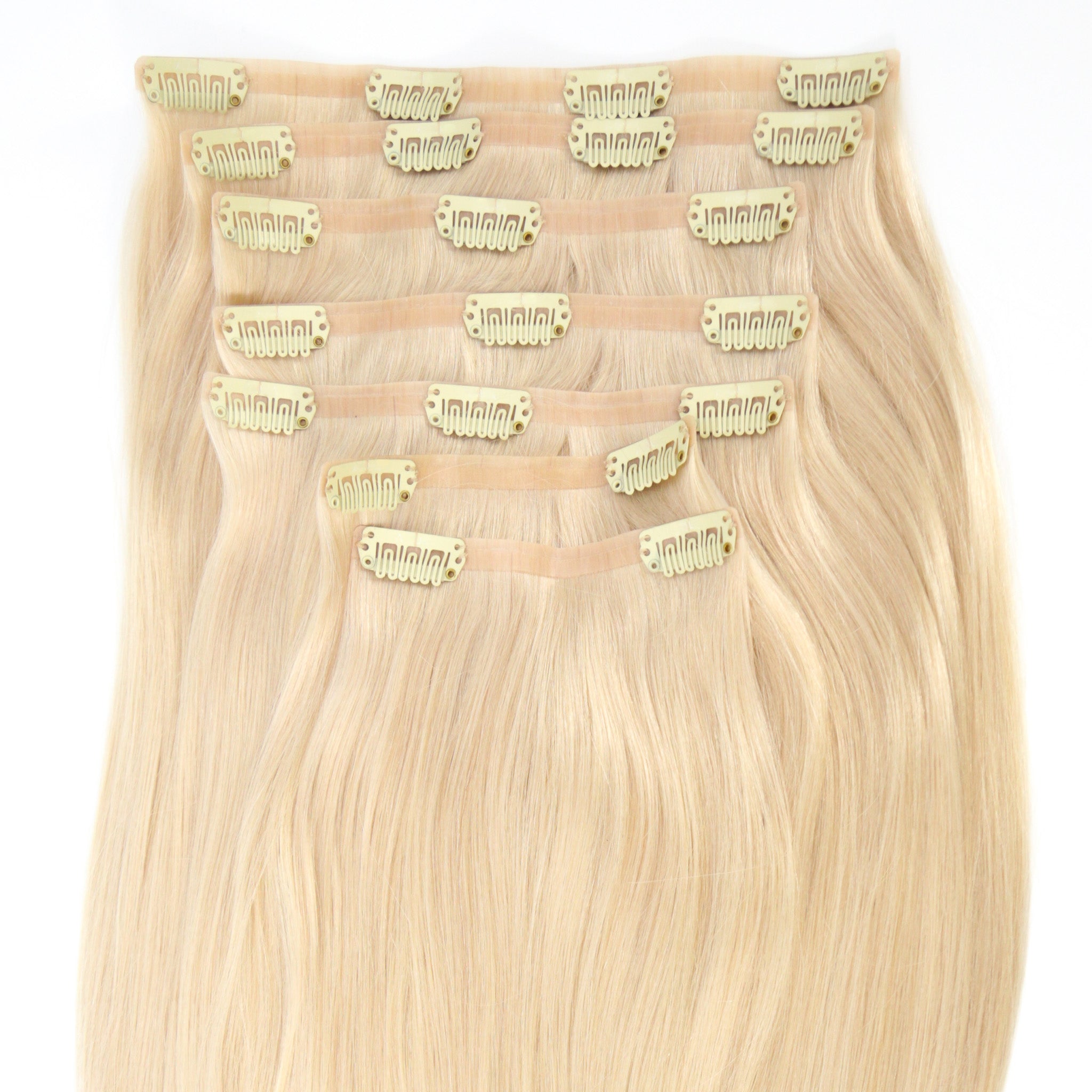 #60 Most Platinum Blonde Ultra Narrow Clip In Hair Extension