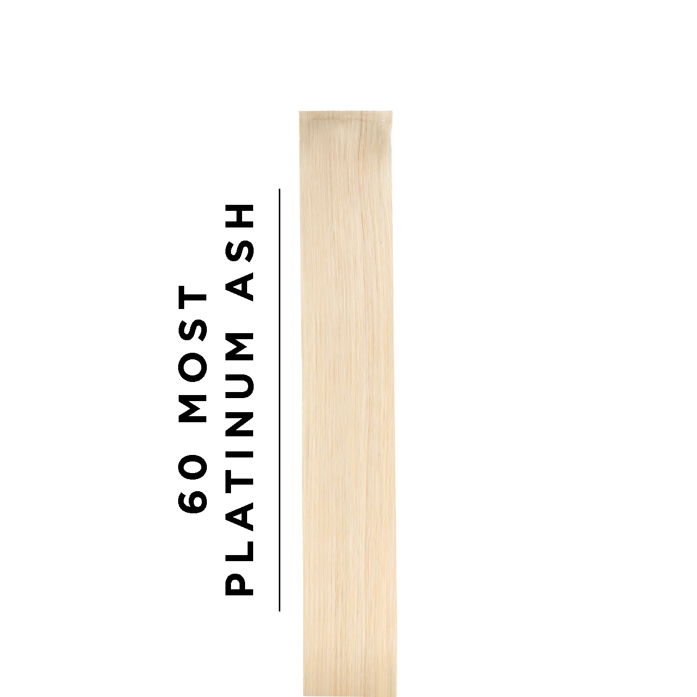 #60A Most Platinum Ash Blonde Sample Clip In Hair Extension