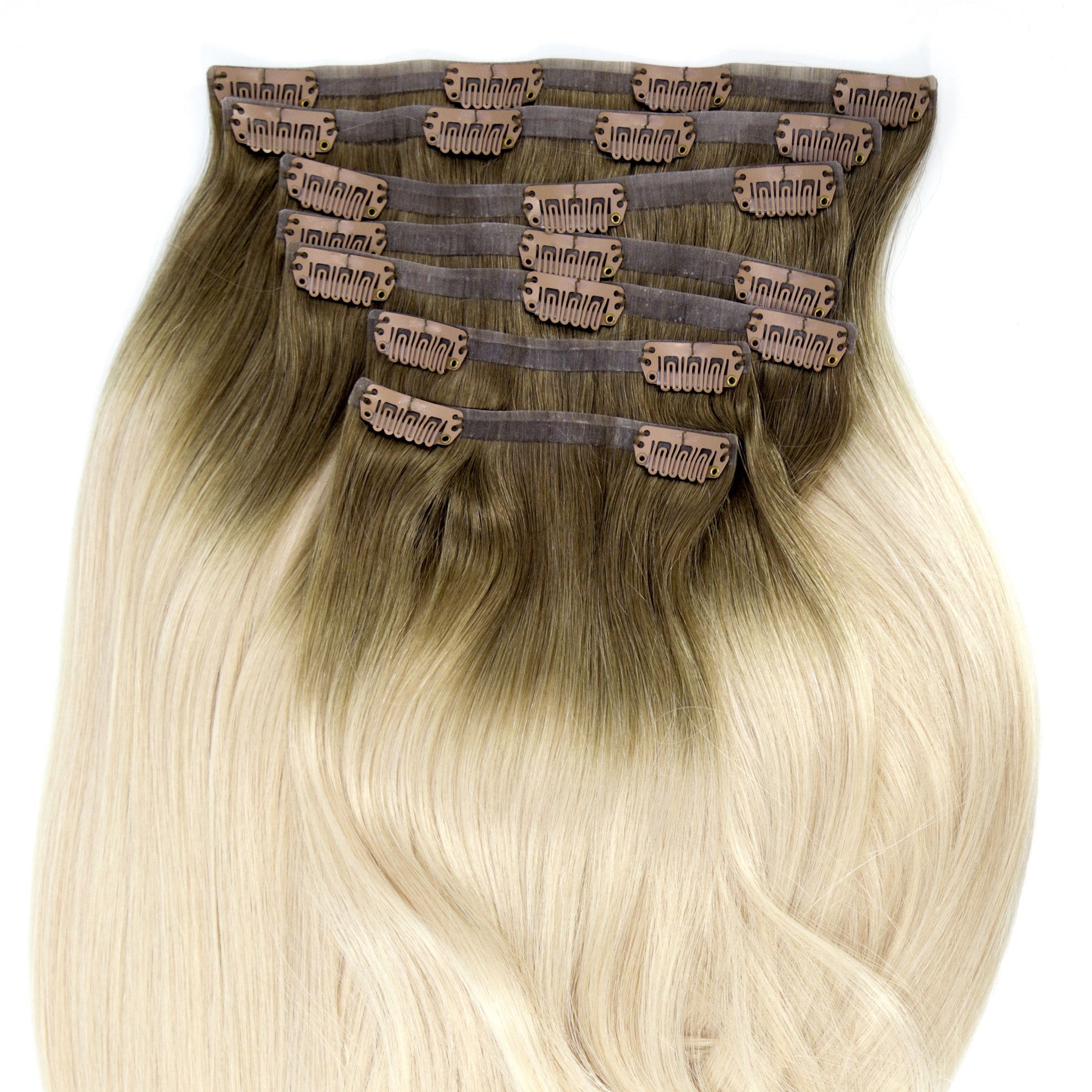 #8AB/60A Rooted Ultra Narrow Clip In Hair Extensions