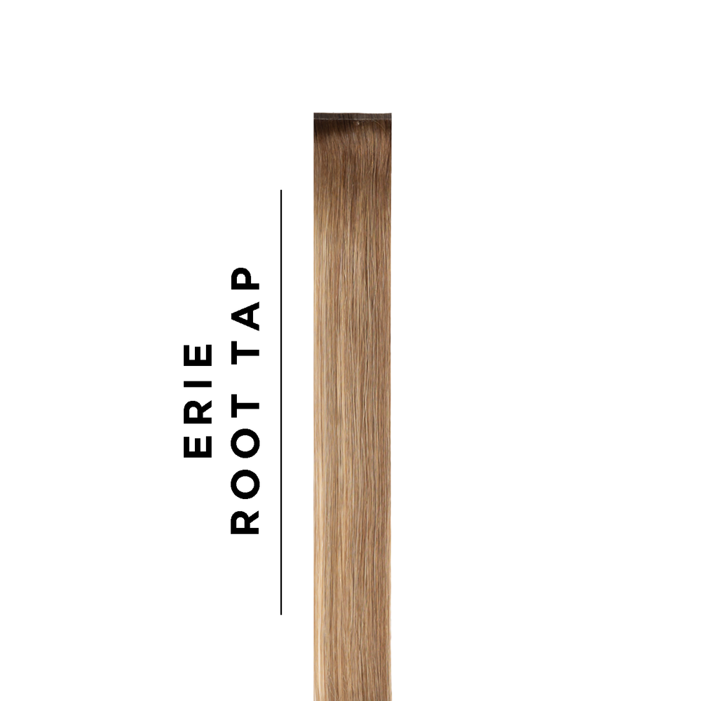 Erie Root Tap Sample Clip In Hair Extension - Light Brown Beige Blonde ...