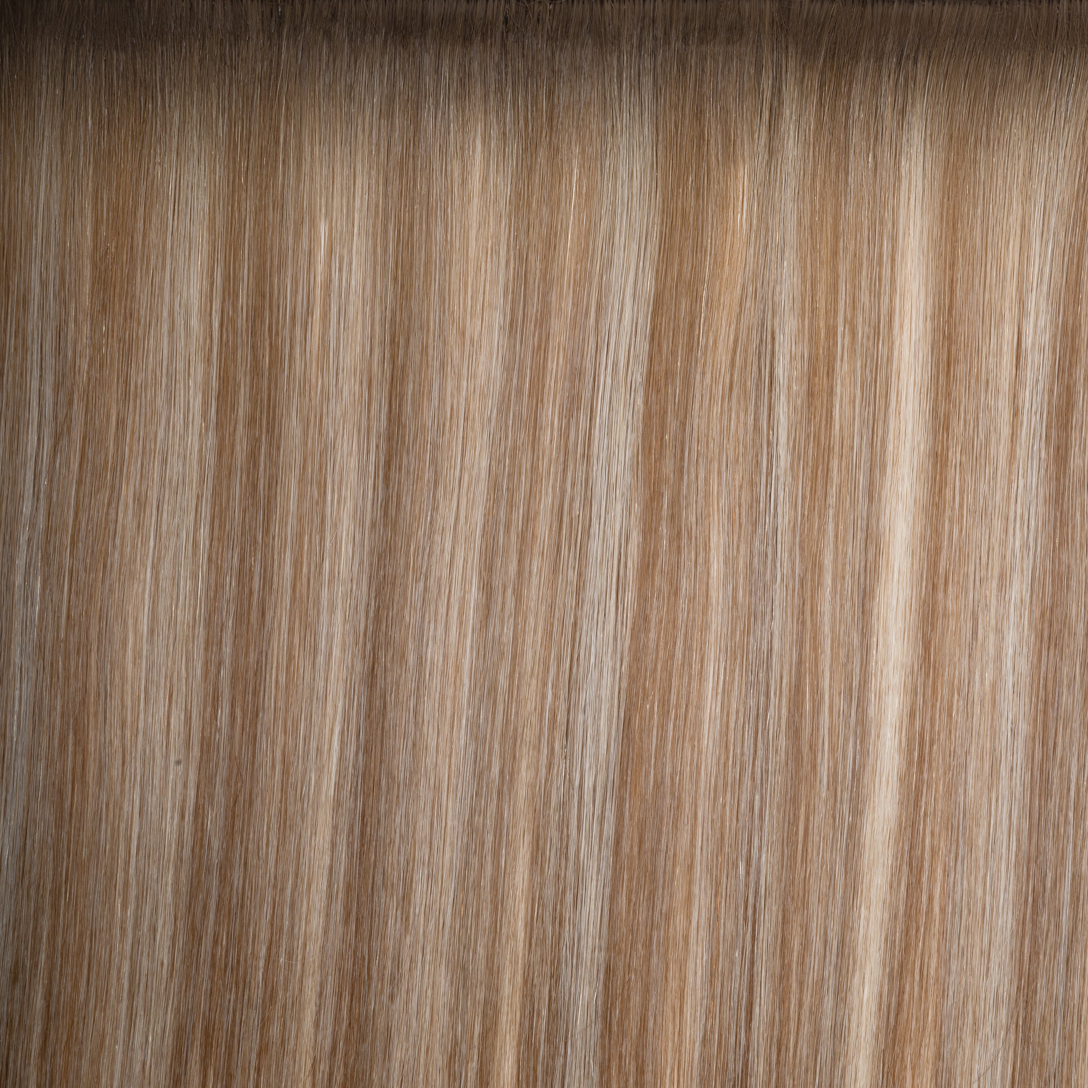 Medium Brown Golden Brown 'Victoria' Root Tap Blend Sample Clip In Hair Extension