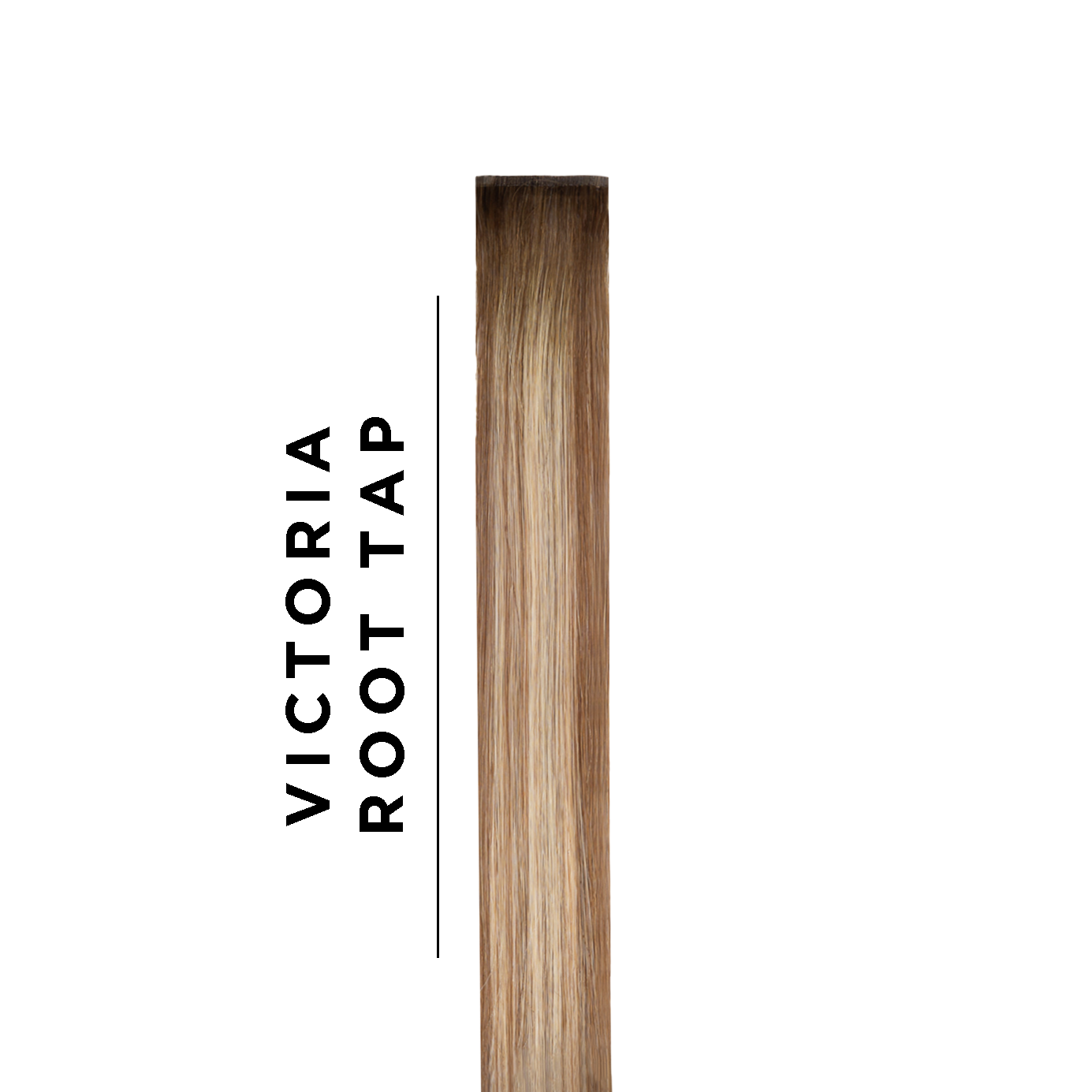 Medium Brown Golden Brown 'Victoria' Root Tap Blend Sample Clip In Hair Extension