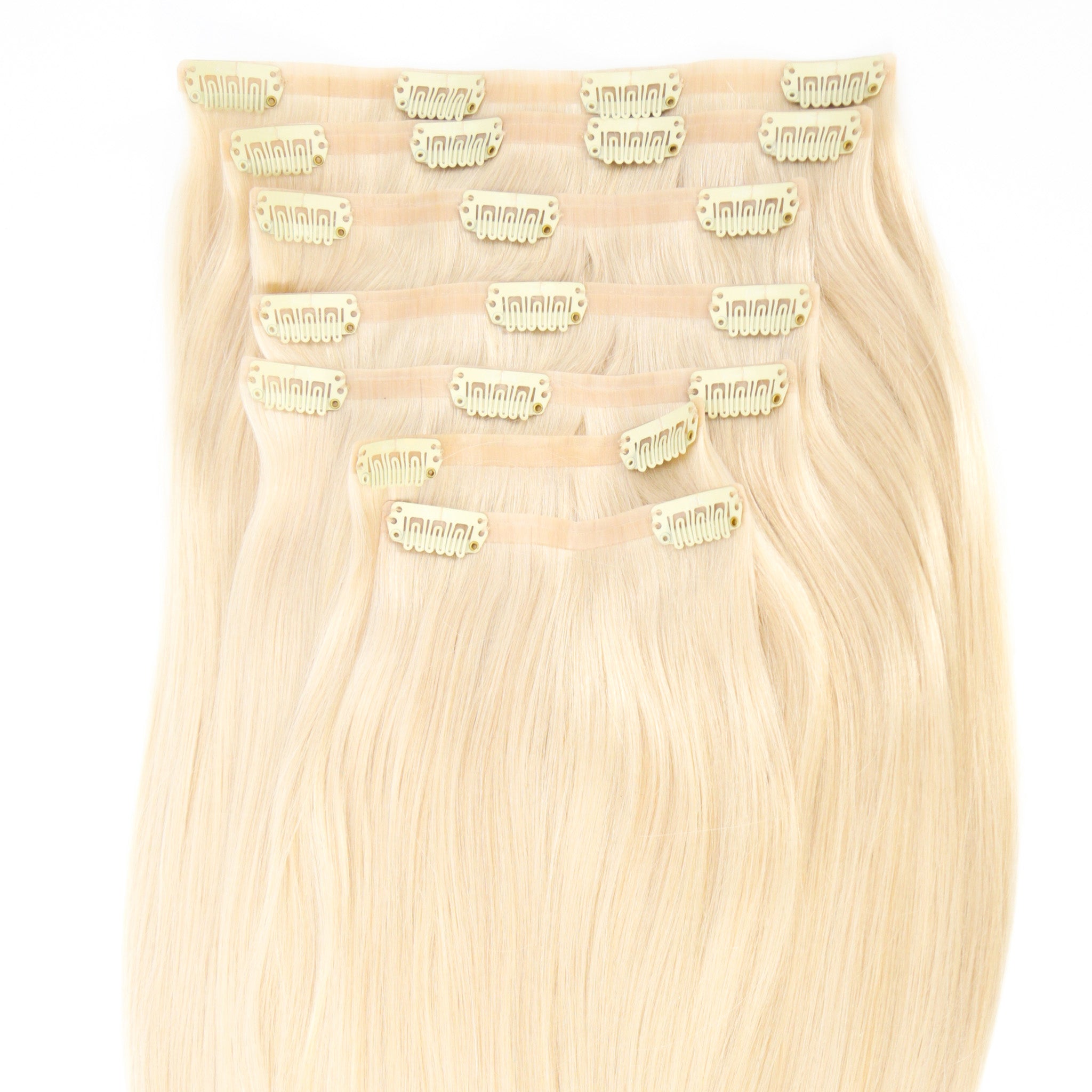 #60A Ash Platinum Ultra Narrow Clip In Hair Extension